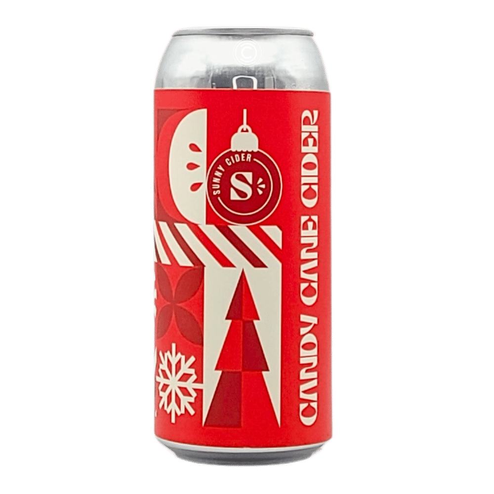 Candy Cane Cider by SunnyCider, beer label