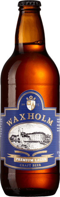 Waxholm Premium Lager by Waxholms Bryggeri, beer label
