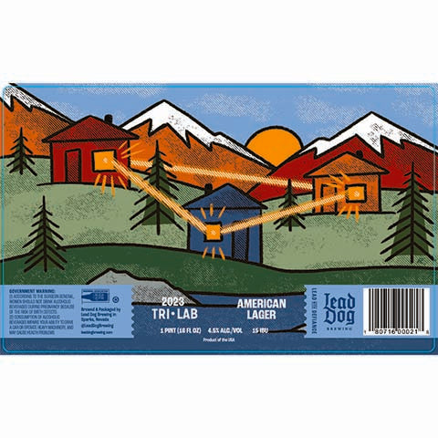 Lead Dog Tri-Lab Lager by Lead Dog Brewing, beer label