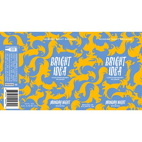Monday Night Bright Idea Pilsner by Monday Night Brewing, beer label