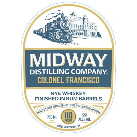Midway Colonel Francisco Rye Whiskey by Bluegrass Distillers, beer label