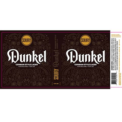 Schlafly Dunkel Lager by The Saint Louis Brewery LLC., beer label