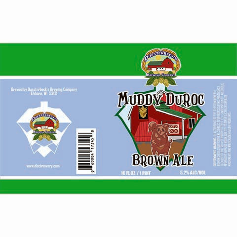 Duesterbeck's Muddy Duroc Brown Ale by Duesterbeck's Brewing Company, beer label