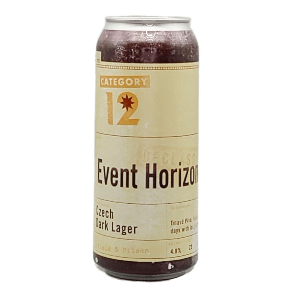 Brewing Event Horizon Czech Dark Lager by Category 12 Brewery, beer label