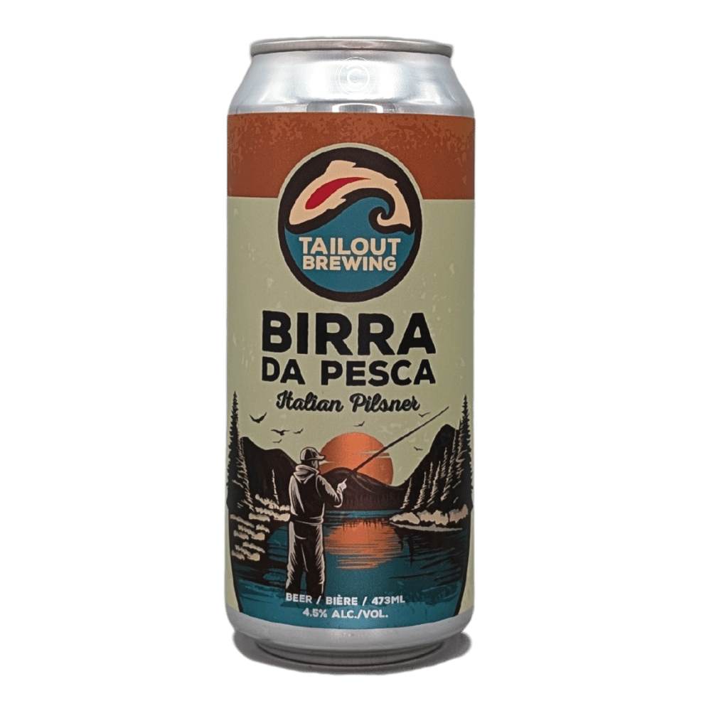Birra Da Pesca Italian Pilsner by Tailout Brewing, beer label