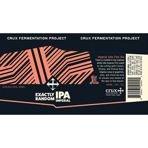 Crux Exactly Random IPA by Crux Fermentation Project, beer label