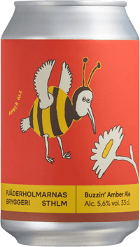 Buzzin' by Fjäderholmarnas Bryggeri, beer label