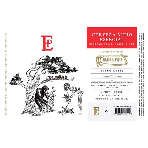 Elder Pine Cerveza Viejo Especial Lager by Elder Pine Brewing & Blending Co., beer label