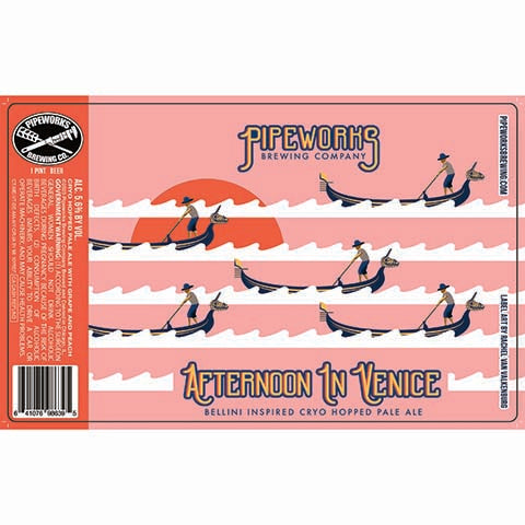 Pipeworks Afternoon In Venice Pale Ale by Pipeworks Brewing Co, beer label