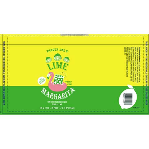 Trader Joe's Lime Margarita by Minhas Micro Distillery, beer label
