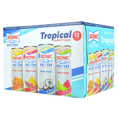Sonic Tropical Hard Seltzer Variety 12-Pack by Sonic, beer label