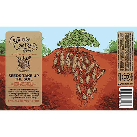 Creature Comforts Seeds Take Up The Soil by Creature Comforts Brewing Co., beer label