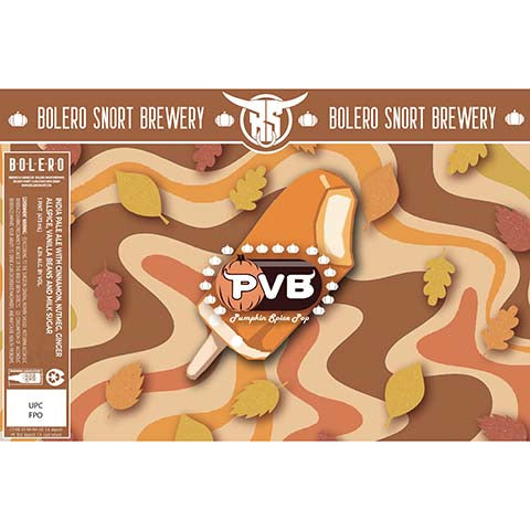 Bolero Snort PVB Pumpkin Spice Pop IPA by Bolero Snort Brewery, beer label