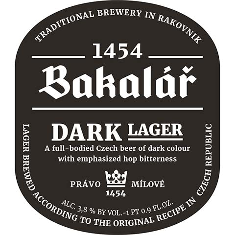 Bakalar Dark Lager by Doyna Ltd., beer label