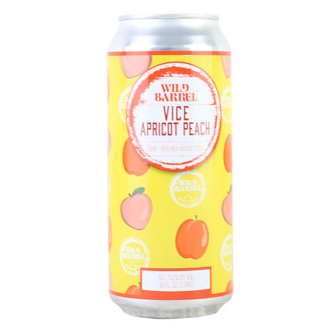 Wild Barrel Vice With Apricots & Peaches by Wild Barrel Brewing Company, beer label