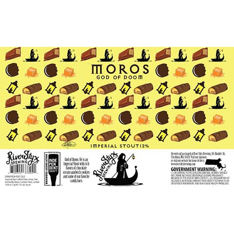 River Styx Moros God Of Doom Imperial Stout by River Styx Brewing, beer label
