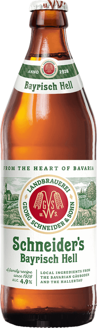 Schneiders Bayrisch Hell by Weisses Bräuhaus G. Schneider & Sohn, beer label