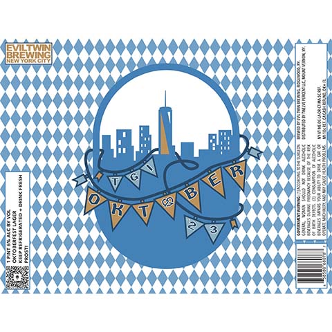 Evil Twin TGI Oktober '23 Lager by Evil Twin Brewing, beer label