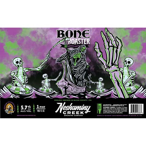 Neshaminy Creek Bone Roaster Smoke Porter by Neshaminy Creek Brewing Co, beer label