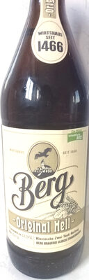Original Hell by Berg, beer label