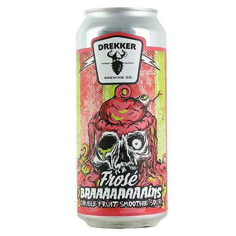 Drekker Frosé Braaaaaaaains Watermelon, Guava, Lime Double Fruit Smoothie Sour by Drekker Brewing Company, beer label