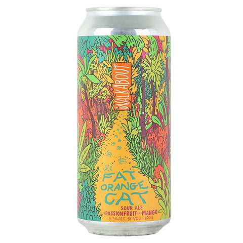 Fat Orange Cat Walkabout Sour Ale (Passionfruit & Mango) by Fat Orange Cat Brew Co, beer label