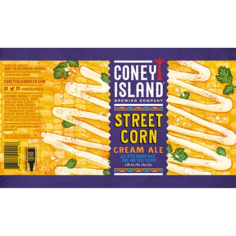 Coney Island Street Corn Cream Ale by Coney Island Beer, beer label
