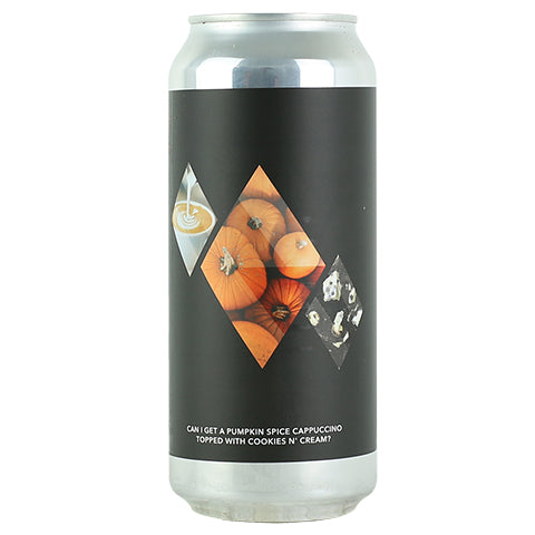Evil Twin Can I Get A Pumpkin Spice Cappuccino Topped With Cookies N' Cream? Imperial Stout by Evil Twin Brewing, beer label