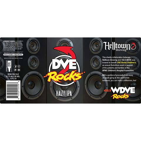 Helltown DVE Rocks Hazy IPA by Helltown Brewing, beer label