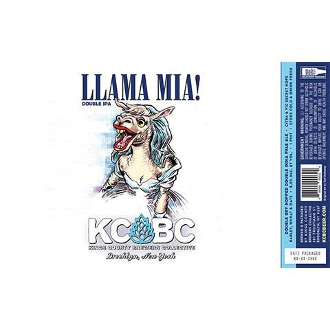 Kings County Brewers Collective Llama Mia! DIPA by Kings County Brewers Collective, beer label