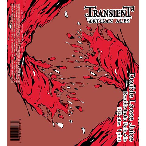 Transient Double Loose Juice DIPA by Transient Artisan Ales, beer label