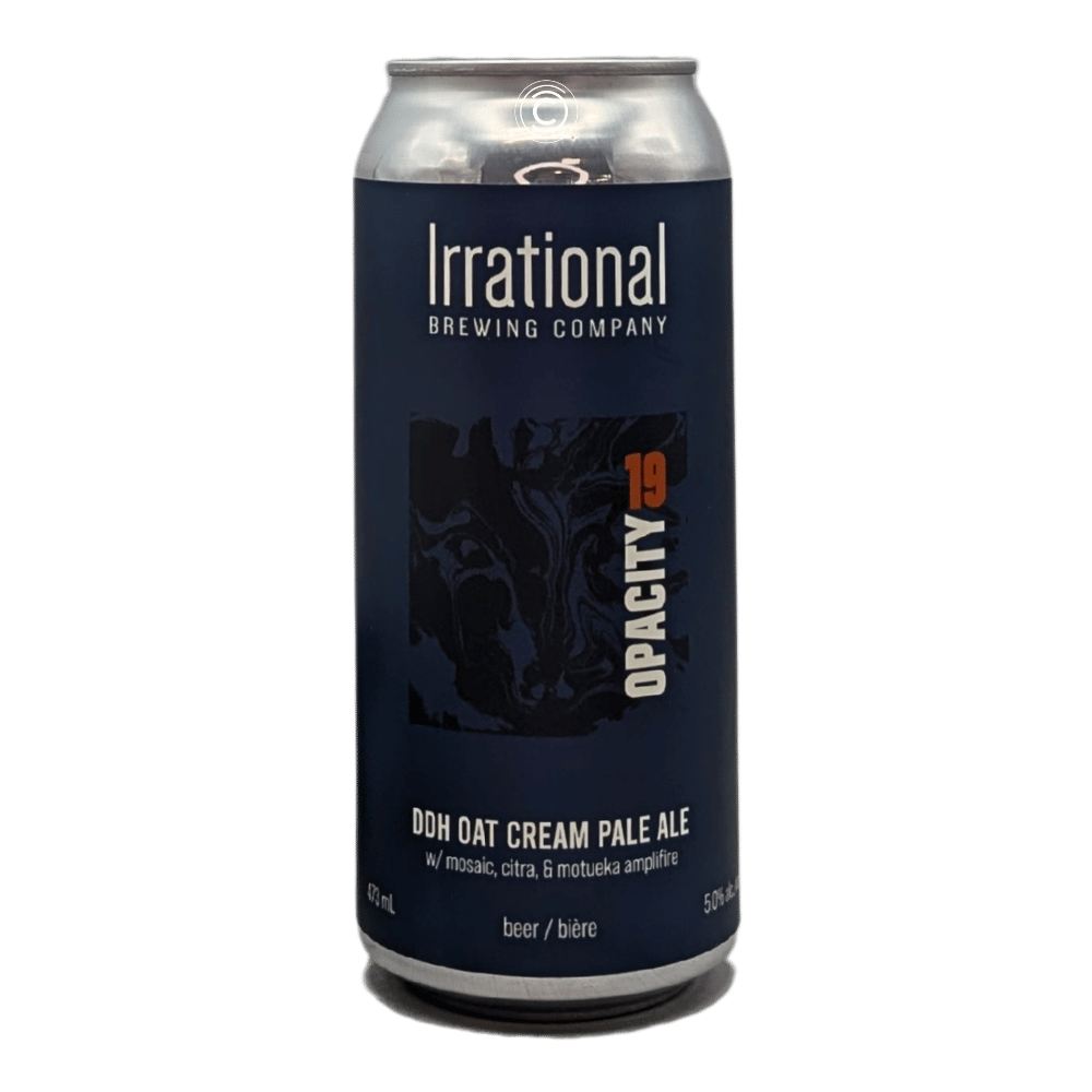 Exp. Opacity 19 DDH Oat Cream Pale Ale by Irrational Brewing Company, beer label