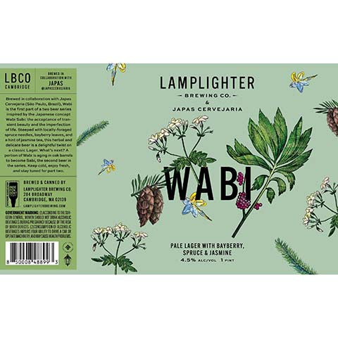 Lamplighter Wabi Pale Lager by Lamplighter Brewing Co., beer label