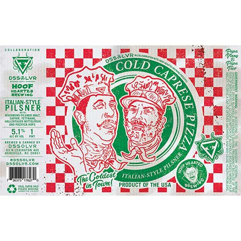 DSSOLVR Cold Caprese Pizza Italian Pilsner by DSSOLVR, beer label
