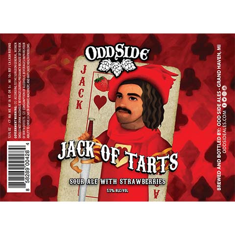 Odd Side Ales Jack of Tarts Sour by Odd Side Ales, beer label