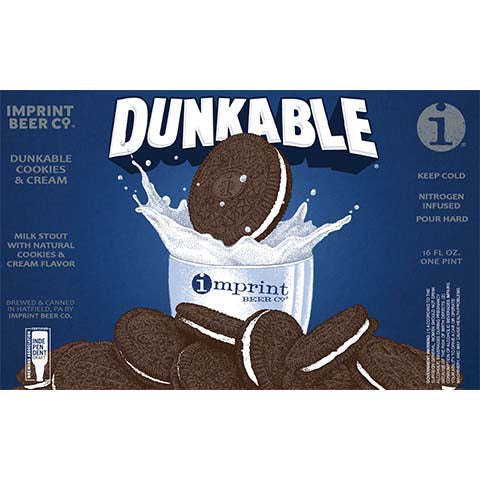 Imprint Dunkable Cookies & Cream Milk Stout by Imprint Beer Company, beer label