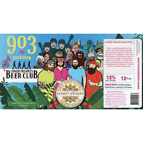 903 Brewers Lonely Hearts Beer Club Imperial Stout by 903 Brewers, beer label