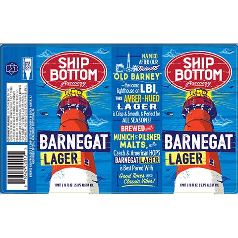 Ship Bottom Barnegat Lager by Ship Bottom Brewery, beer label