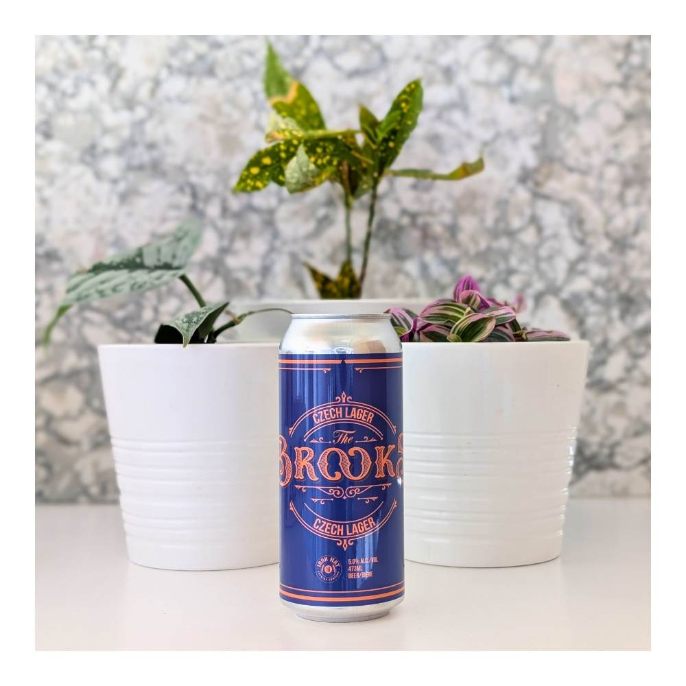 The Brooks Czech Lager by Iron Hat Brewing Company, beer label