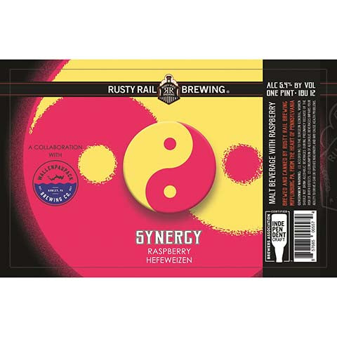 Rusty Rail Synergy Hefeweizen by Rusty Rail Brewing, beer label