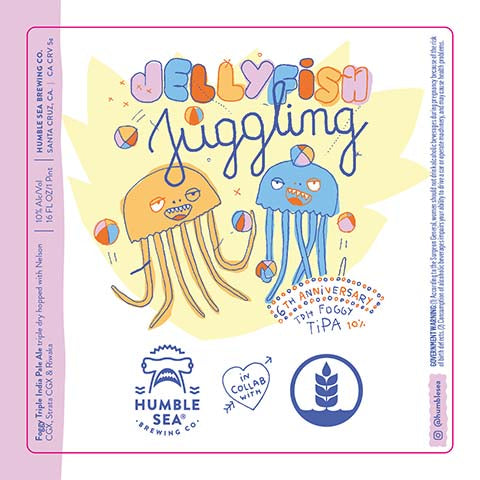 Humble Sea Jellyfish Juggling TIPA by Humble Sea Brewing Co, beer label