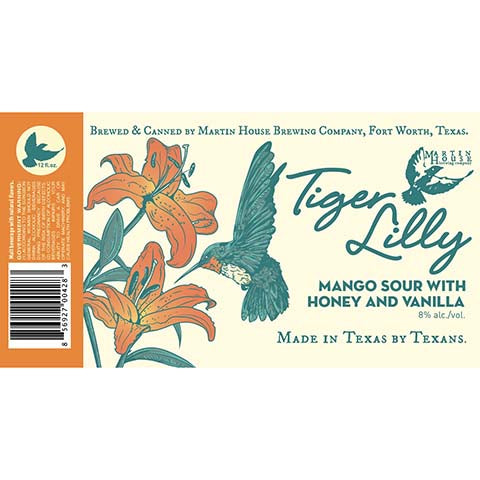 Martin House Tiger Lilly by Martin House Brewing Company, beer label