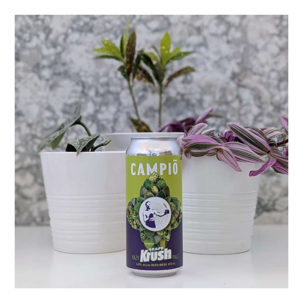 Grape Crush Hazy Pale Ale by Campio Brewing, beer label
