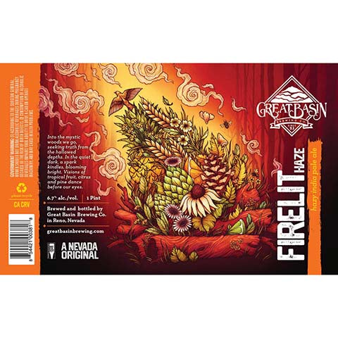 Great Basin Firelit Haze Hazy IPA by Great Basin Brewing Co, beer label