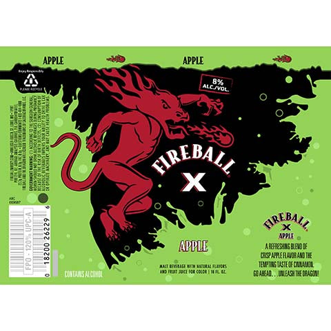 Sazerac Fireball x Apple by Sazerac Brands LLC, beer label