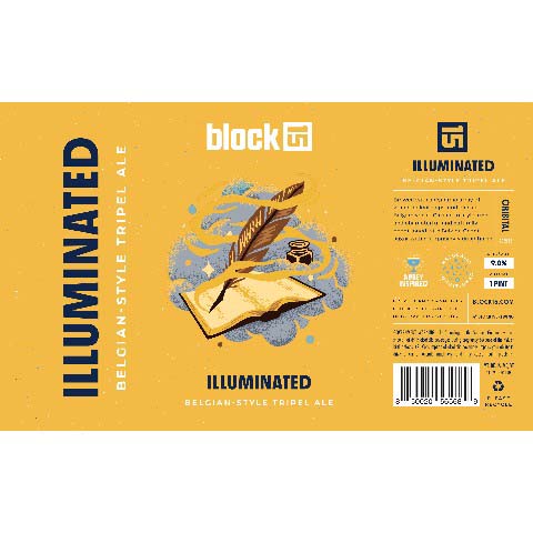 Block 15 Illuminated Tripel Ale by Block 15, beer label