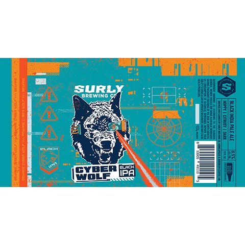 Surly Cyber Wolf Black IPA by Surly Brewing Company, beer label