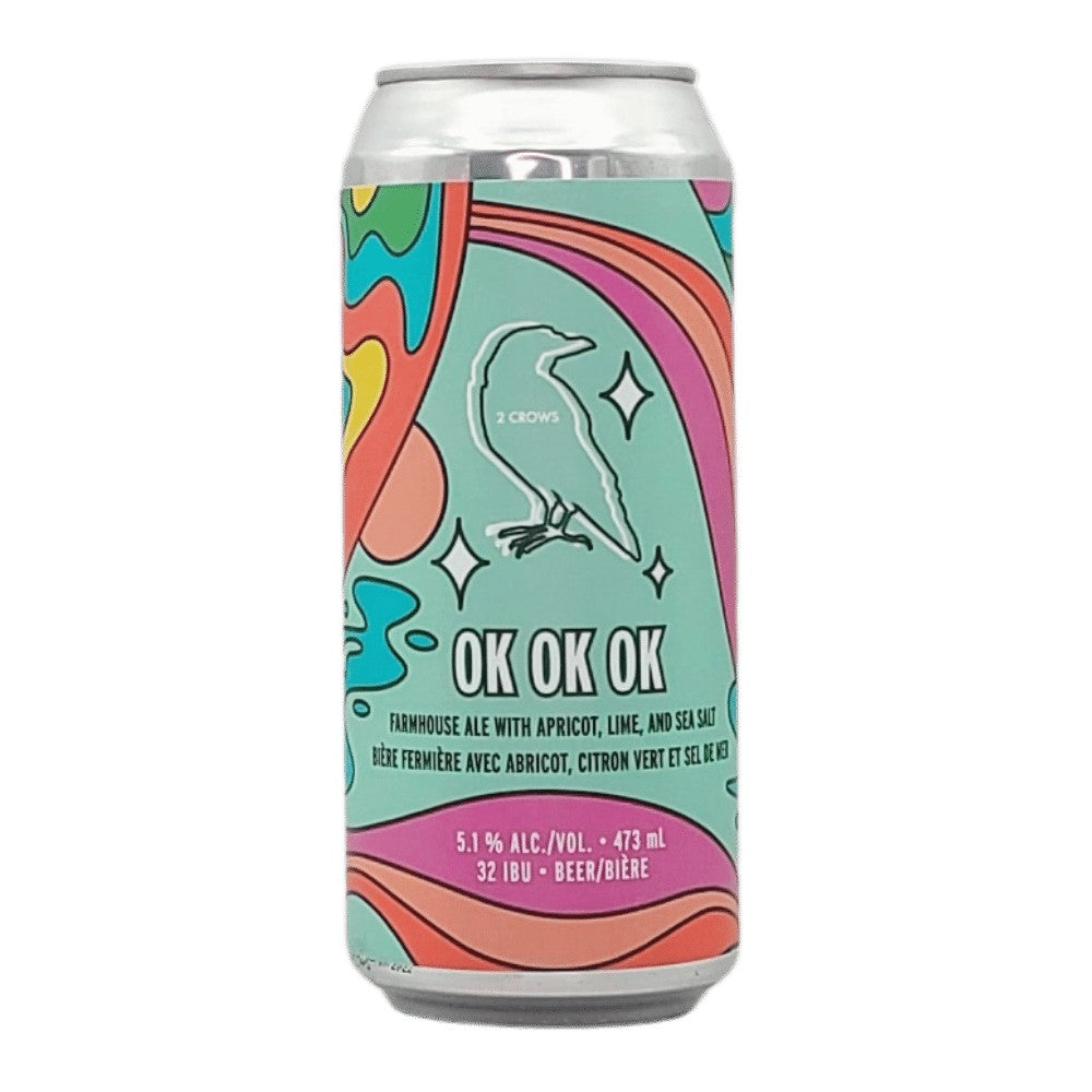 OK OK OK Saison by 2 Crows Brewing Co., beer label