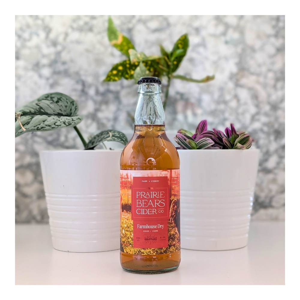 Farmhouse Dry Cider by Prairie Bears Cider Co., beer label