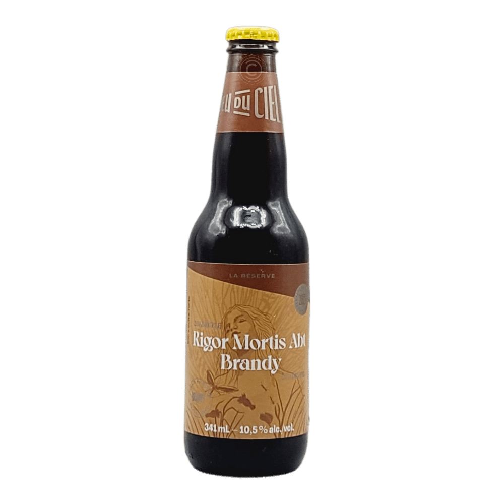 Rigor Mortis (Brandy) Barrel-Aged Belgian Quadrupel by Dieu du Ciel!, beer label